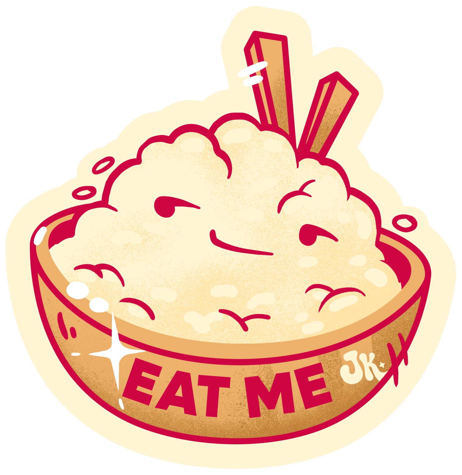 Eat Rice Ride Bikes Sticker Pack