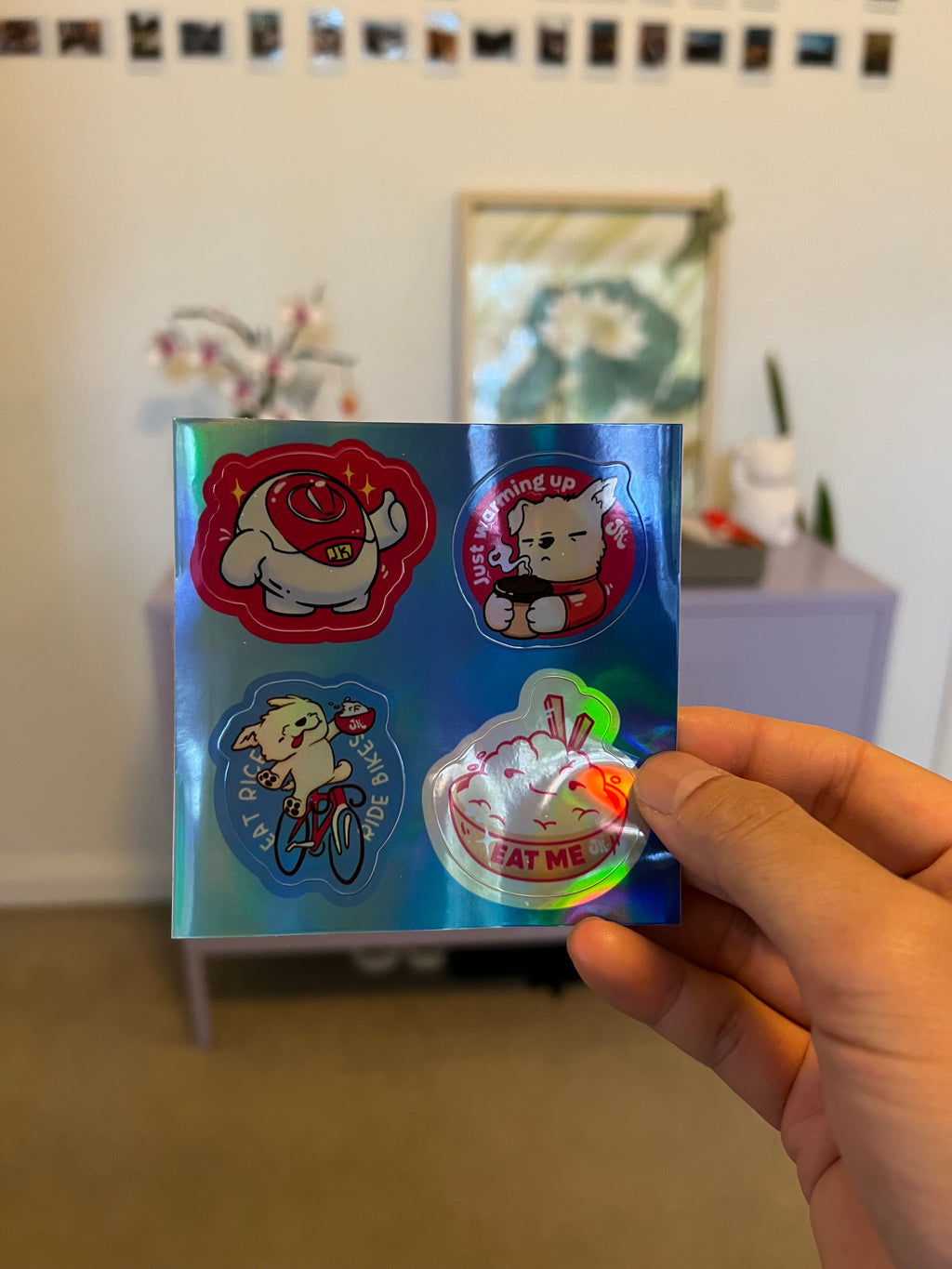 Eat Rice Ride Bikes Sticker Pack
