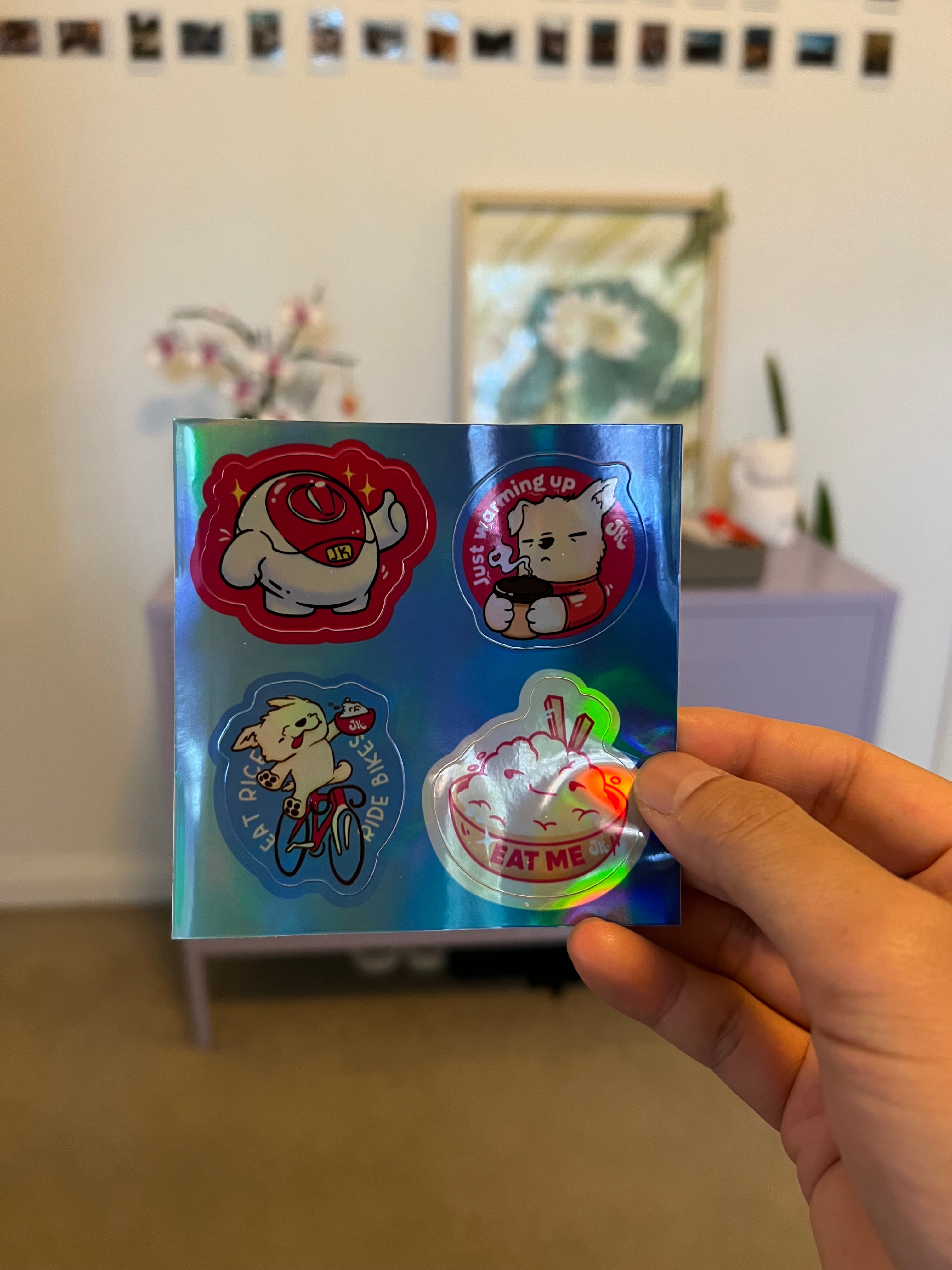 Eat Rice Ride Bikes Sticker Pack